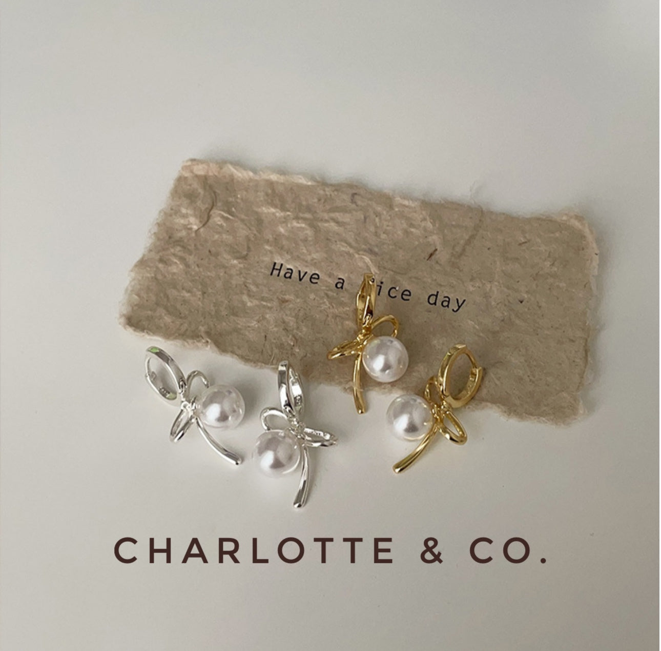 韓系芭蕾蝴結吊珠耳環