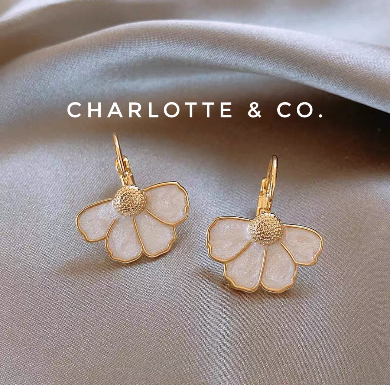 韓系下花瓣吊耳環