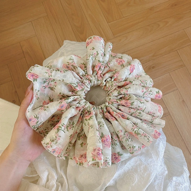 韓系小碎花大髮圈