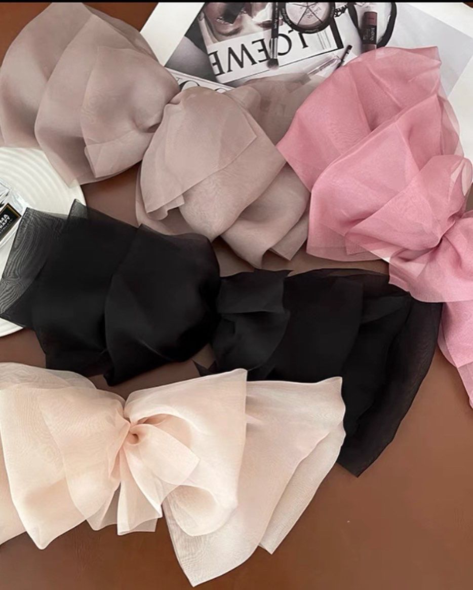 韓系大紗蝴蝶結夾