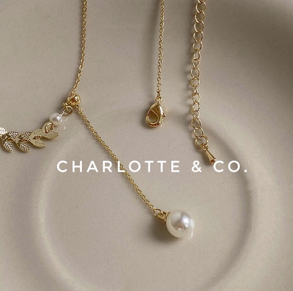 韓系麥穗吊珠項鏈