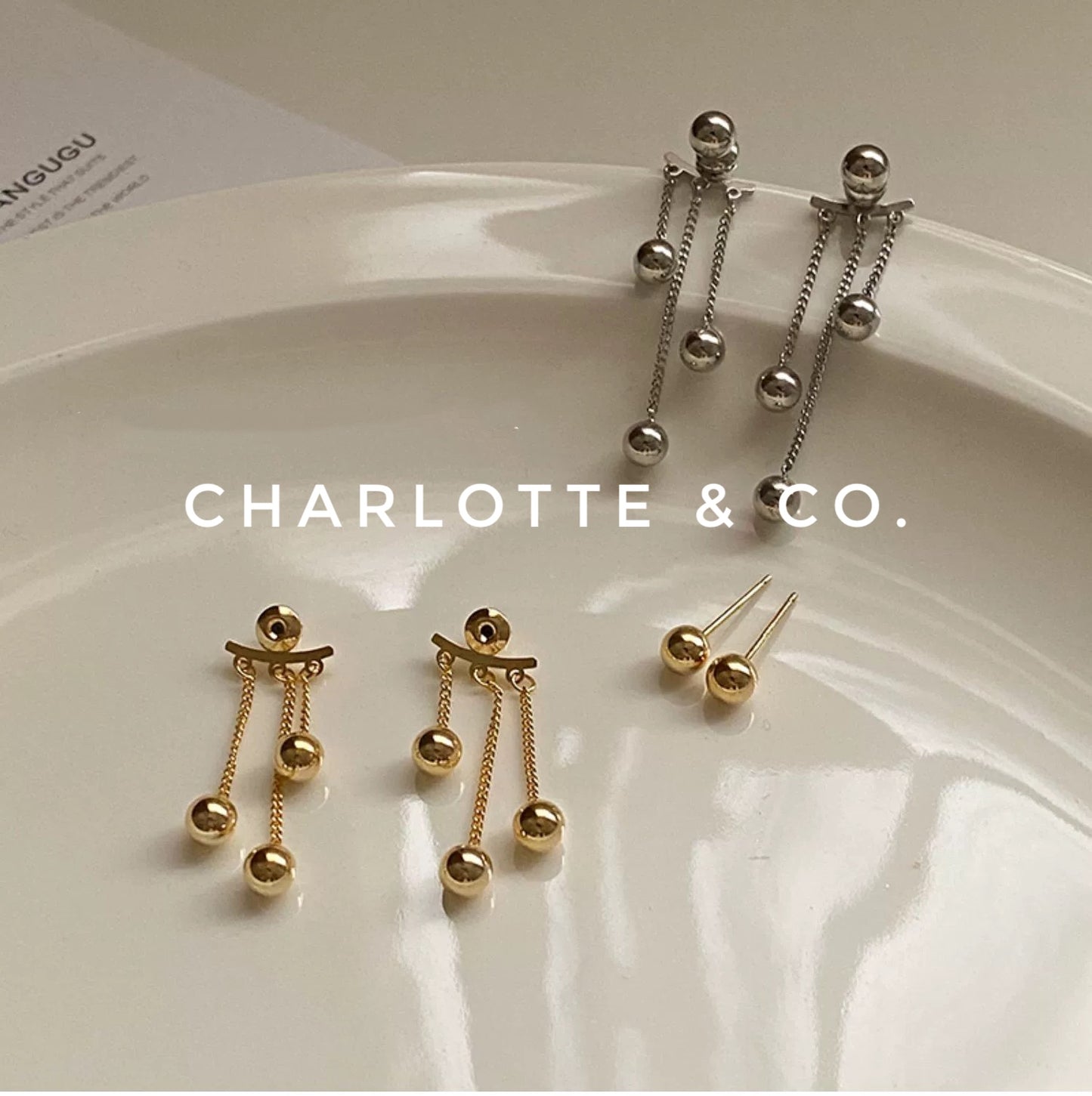 韓系不規則流蘇耳環