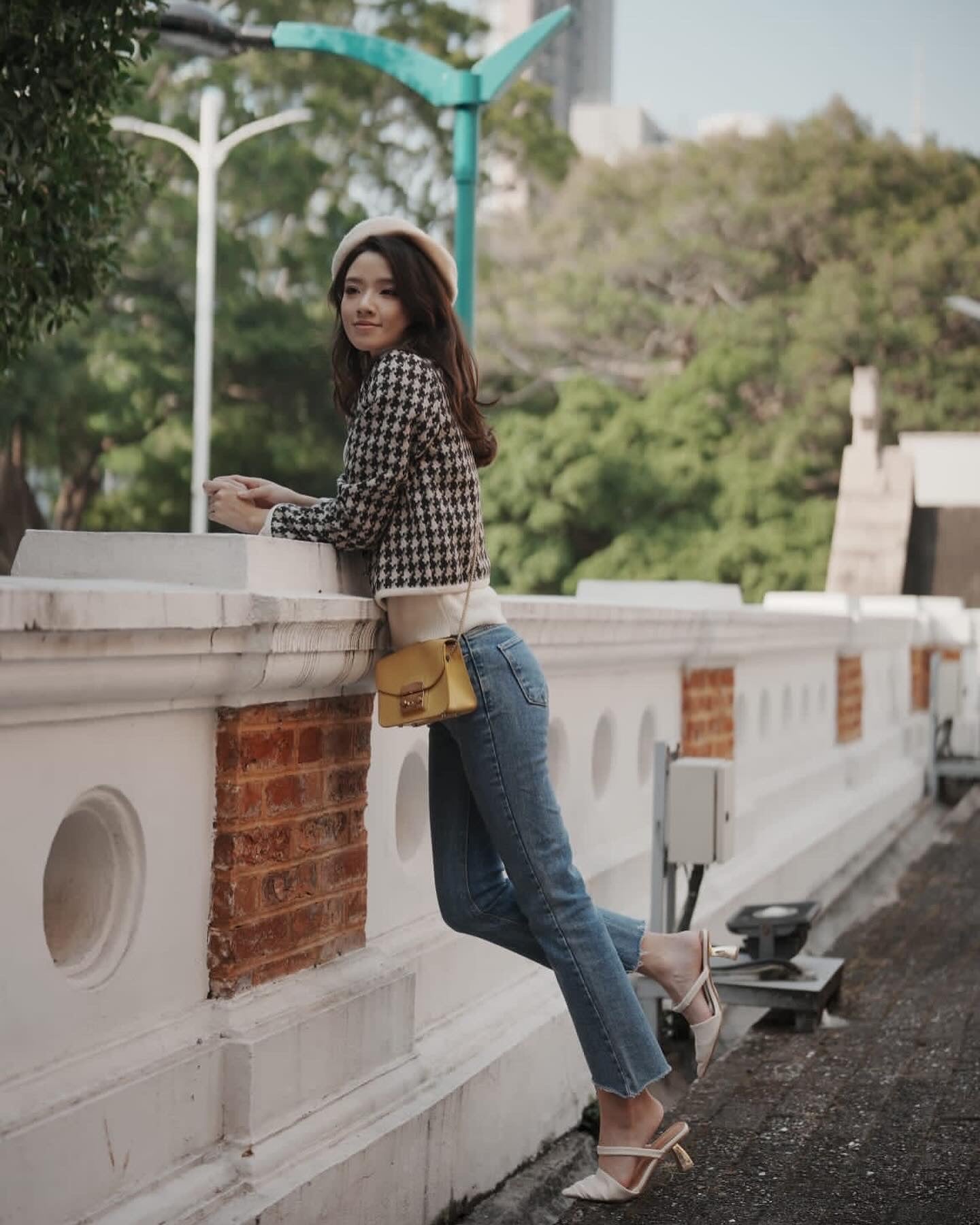 韓系千鳥格小香風外套