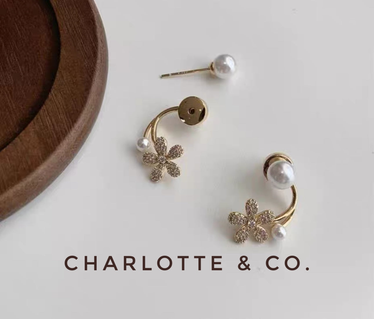 韓系閃石小花珠耳環