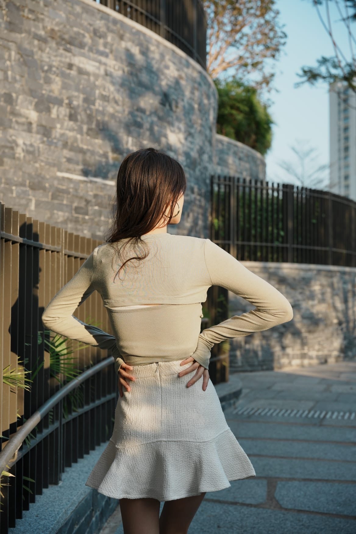 韓系交叉吊帶兩件Set上衣