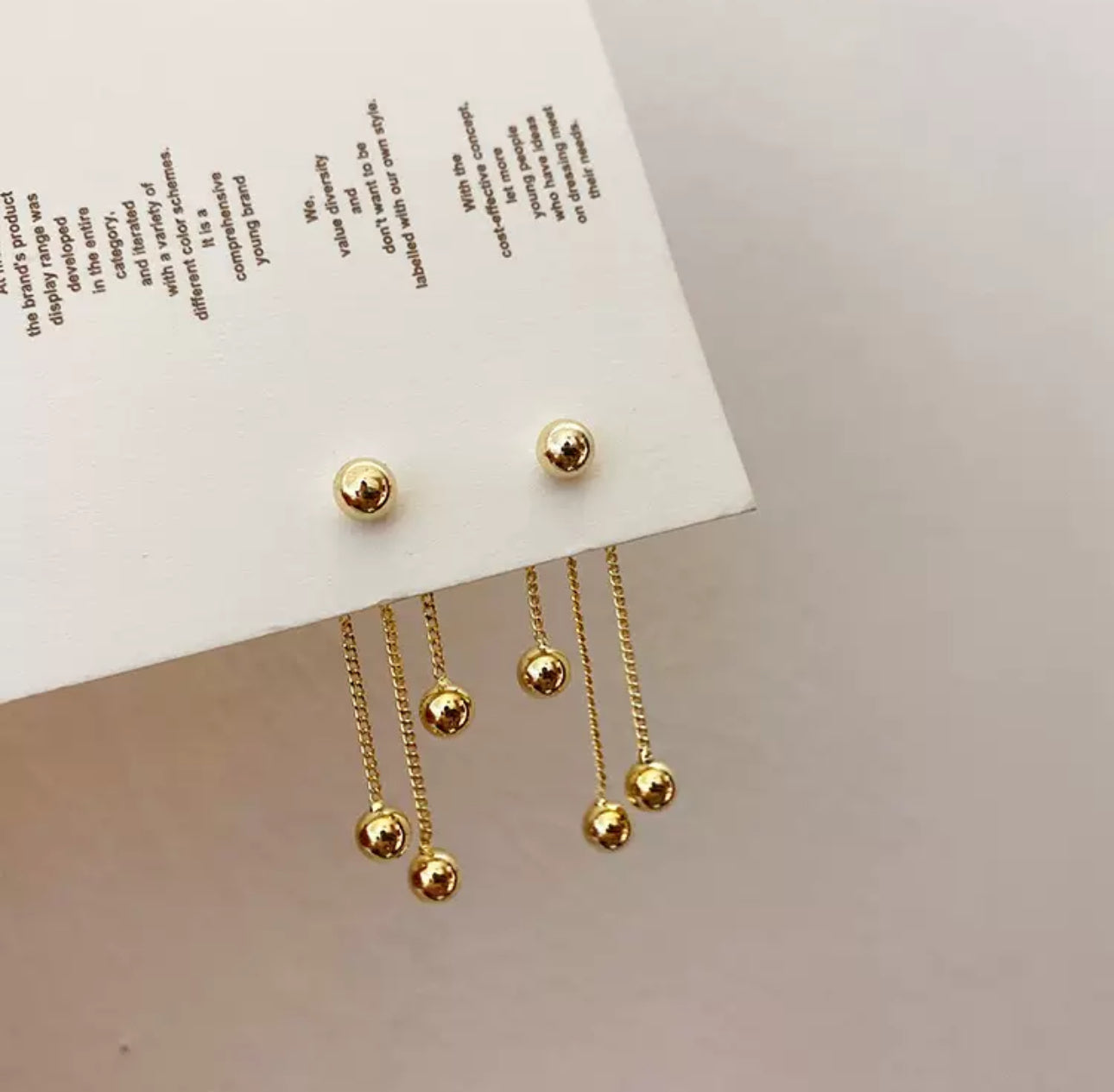 韓系不規則流蘇耳環