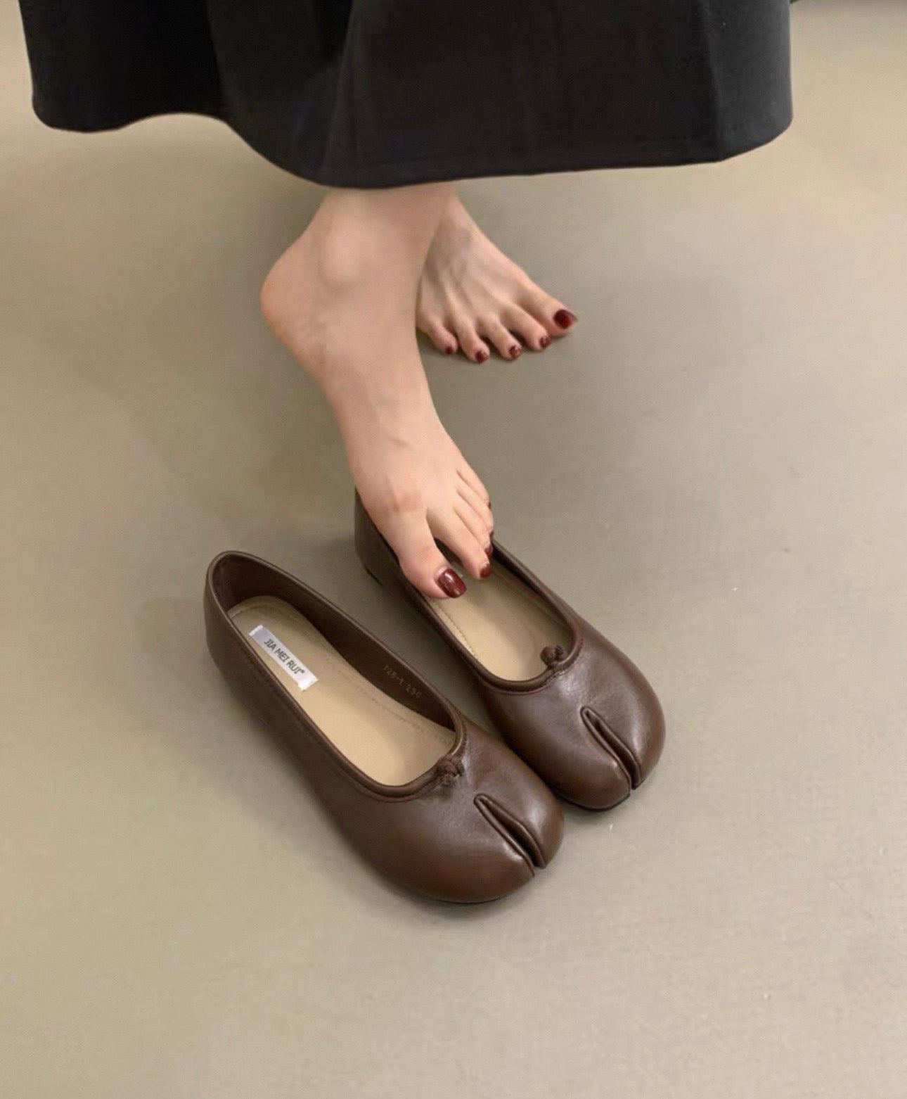 韓系小結分趾平底鞋