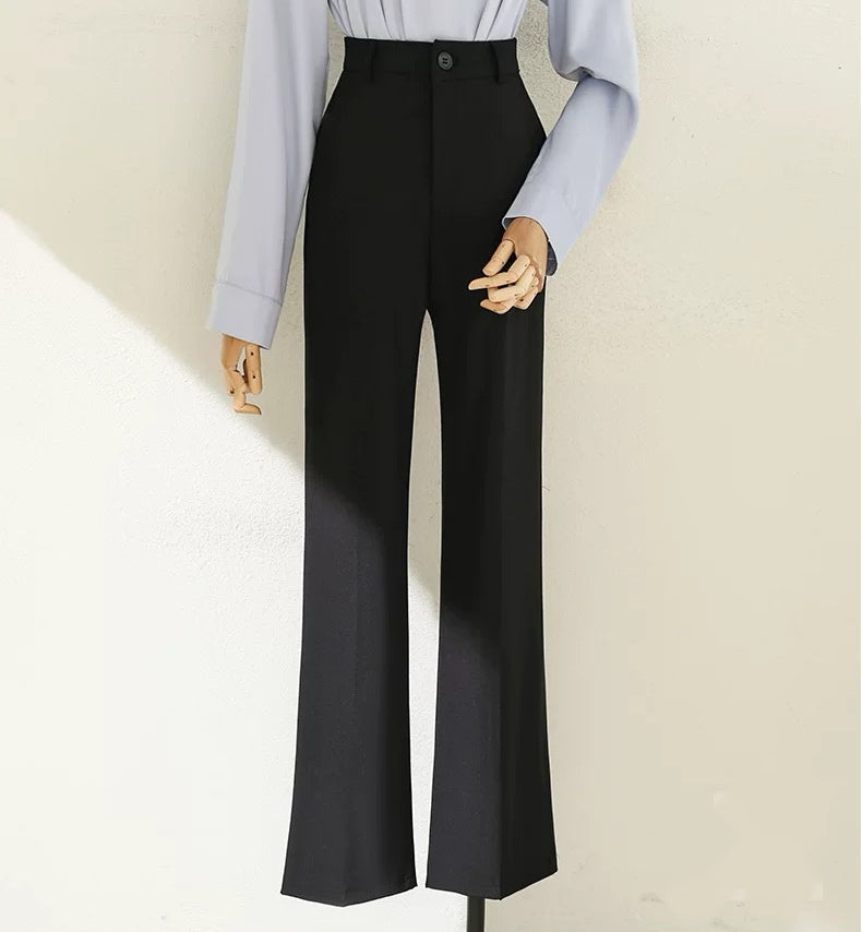 韓系高腰喇叭西褲