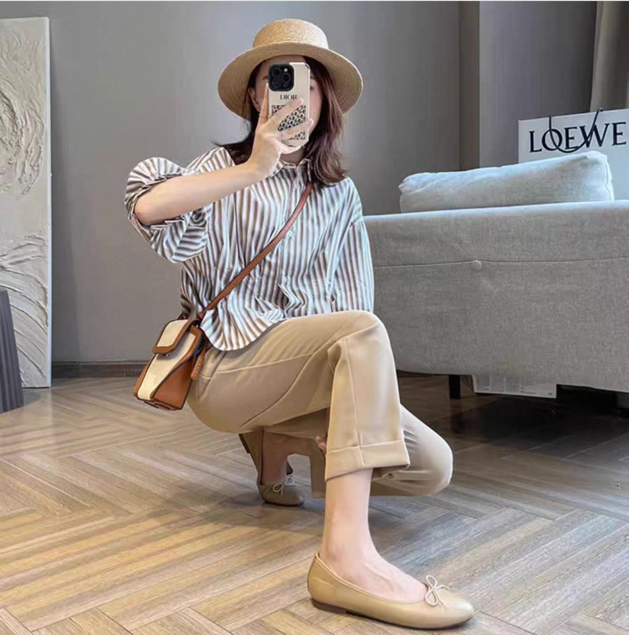 韓系高腰修腳西褲