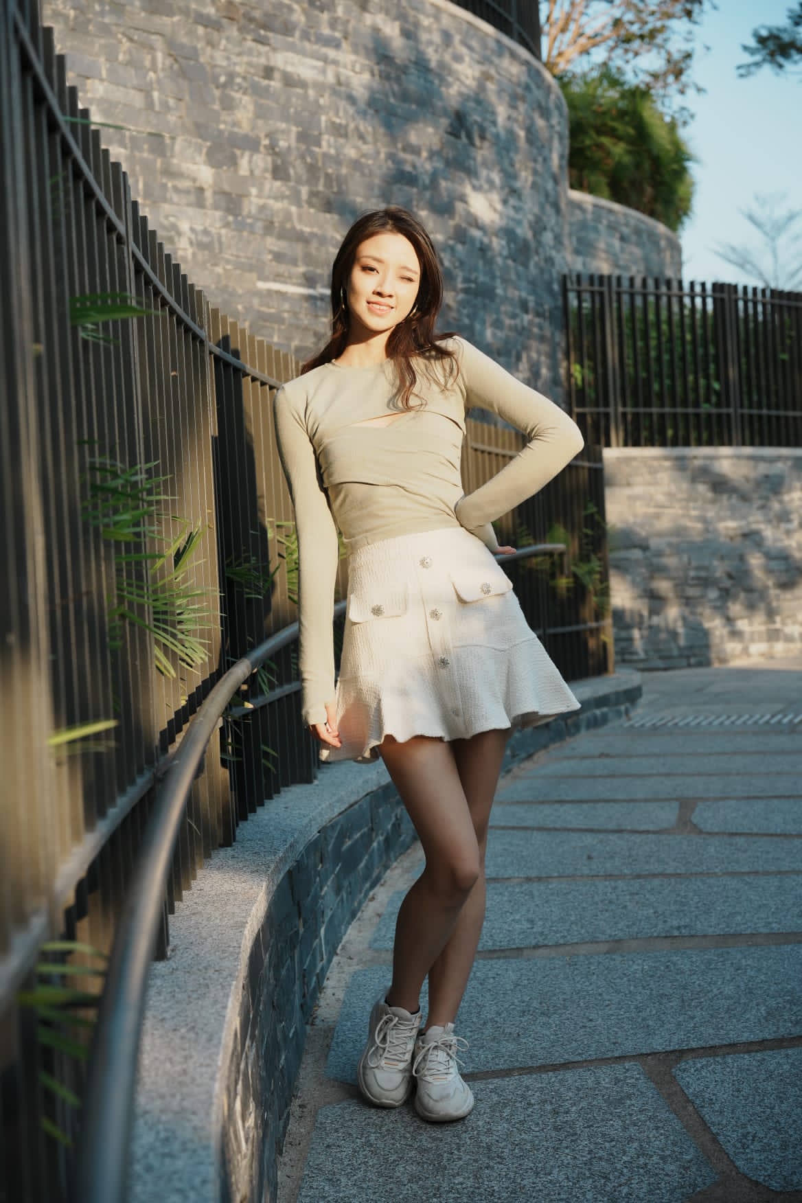 韓系交叉吊帶兩件Set上衣