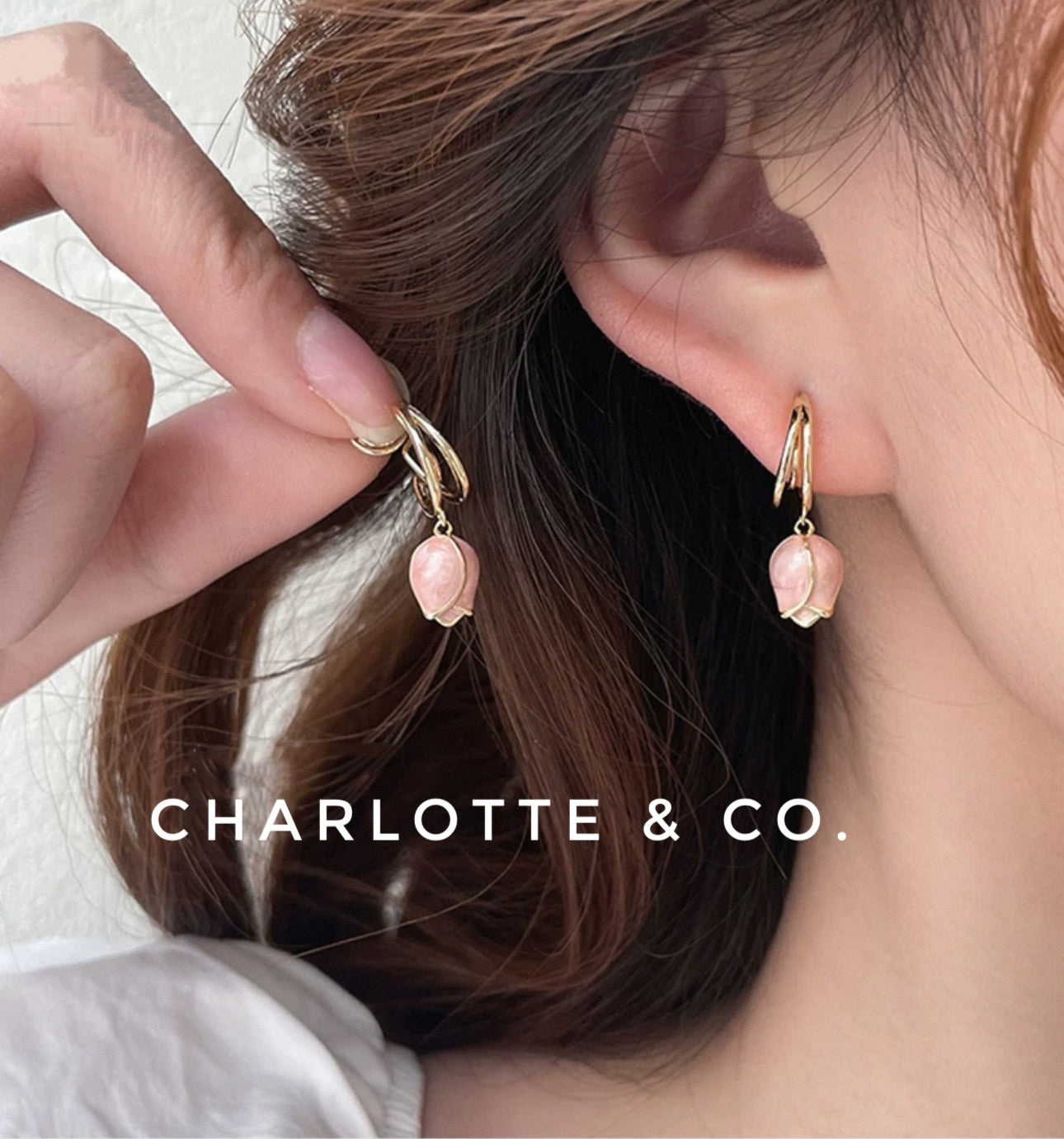 韓系吊小金香耳環