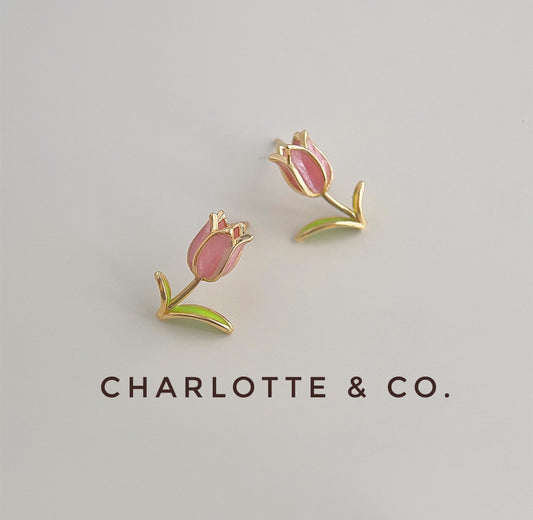 韓系小彩金香耳環