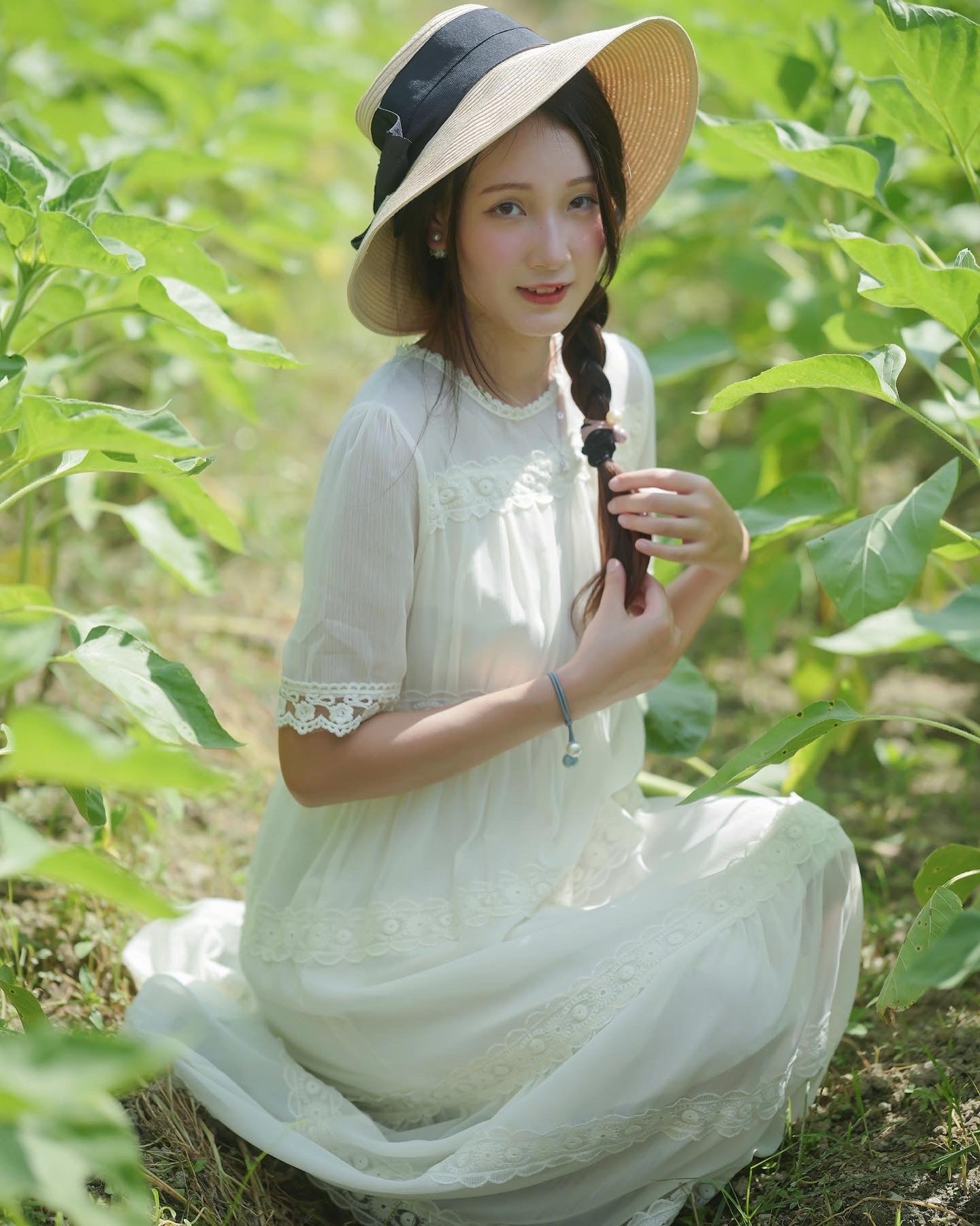 韓系花邊拼雪紡連身裙 The Lace And Chiffon Dress