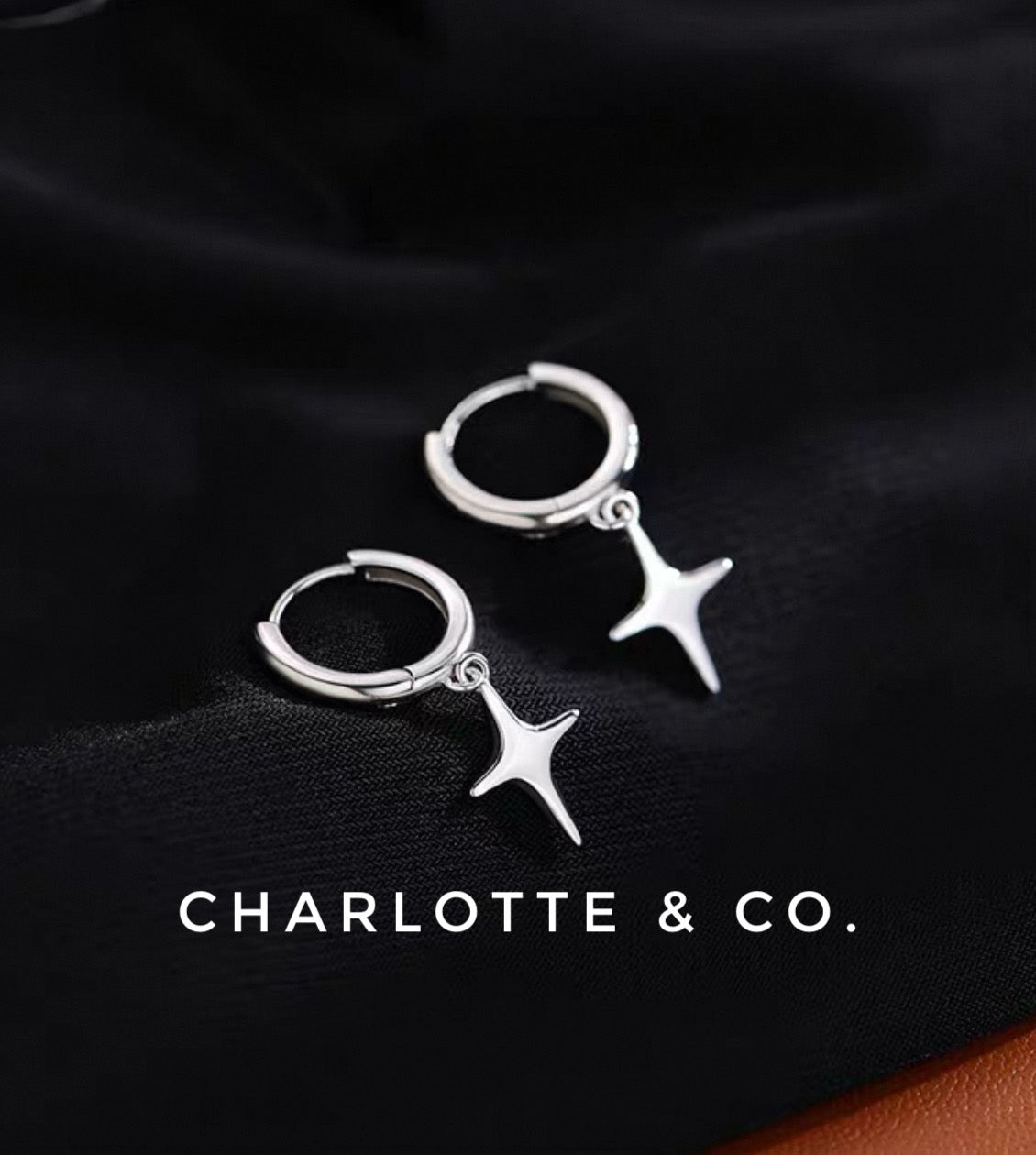 韓系小圈吊閃光耳環