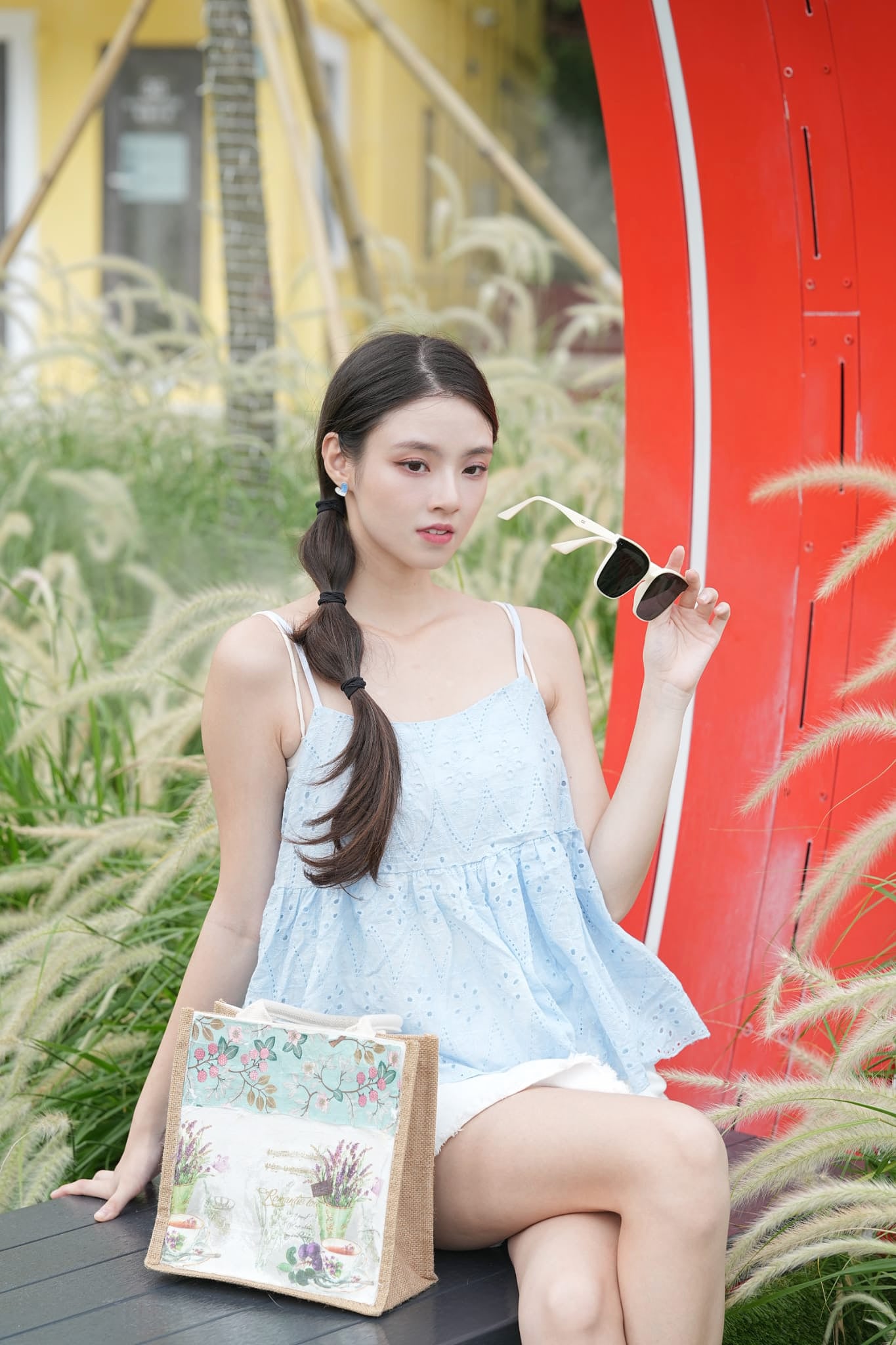 韓系吊帶通花背心（吊帶可調）