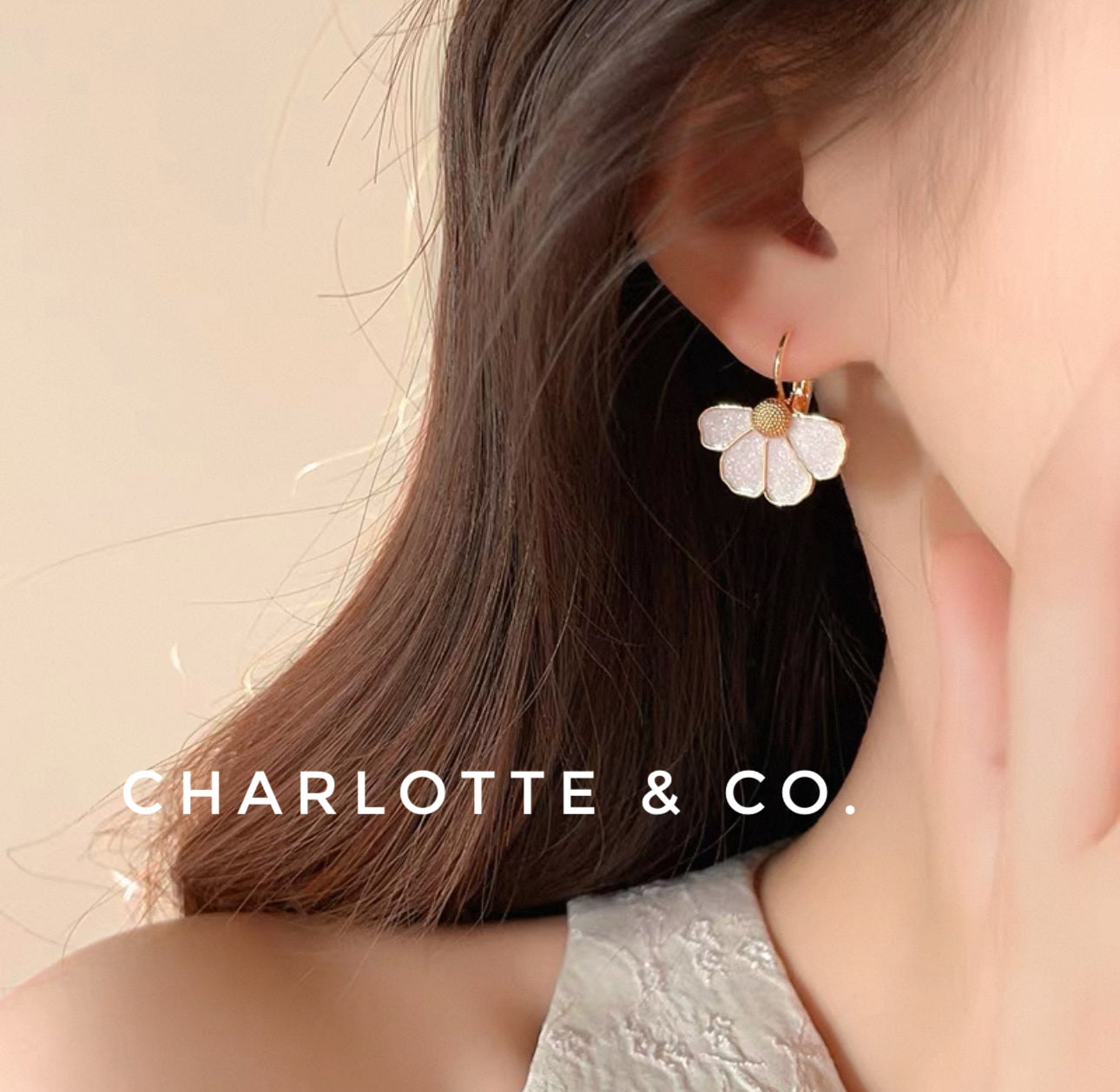 韓系下花瓣吊耳環