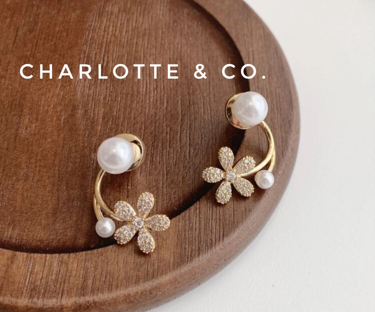 韓系閃石小花珠耳環