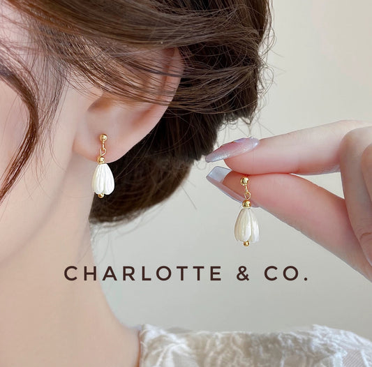 韓系蕾花苞耳環