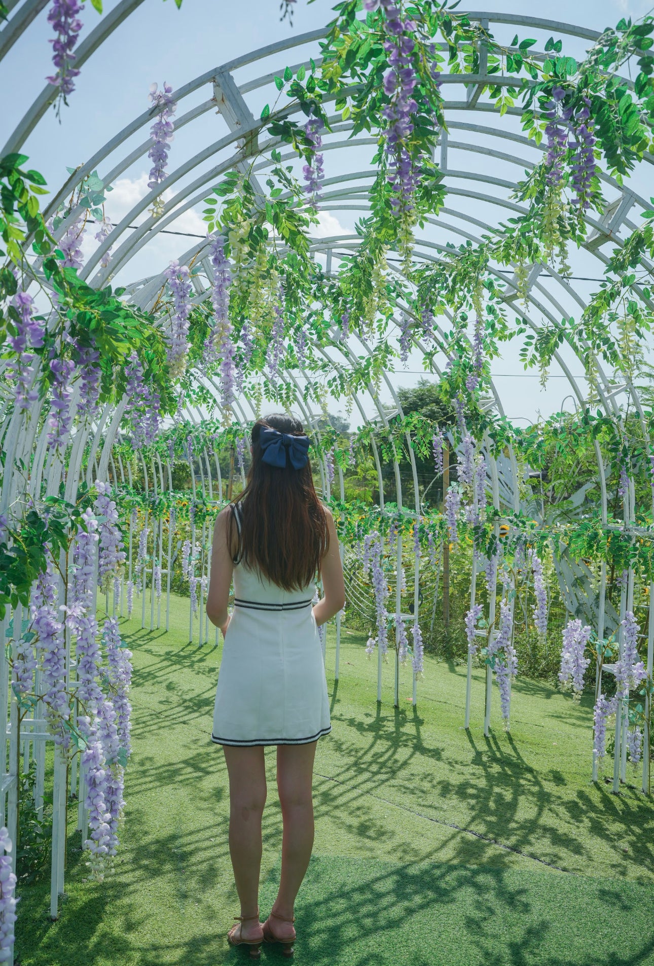 自家系列 閃石撞色小香風織裙