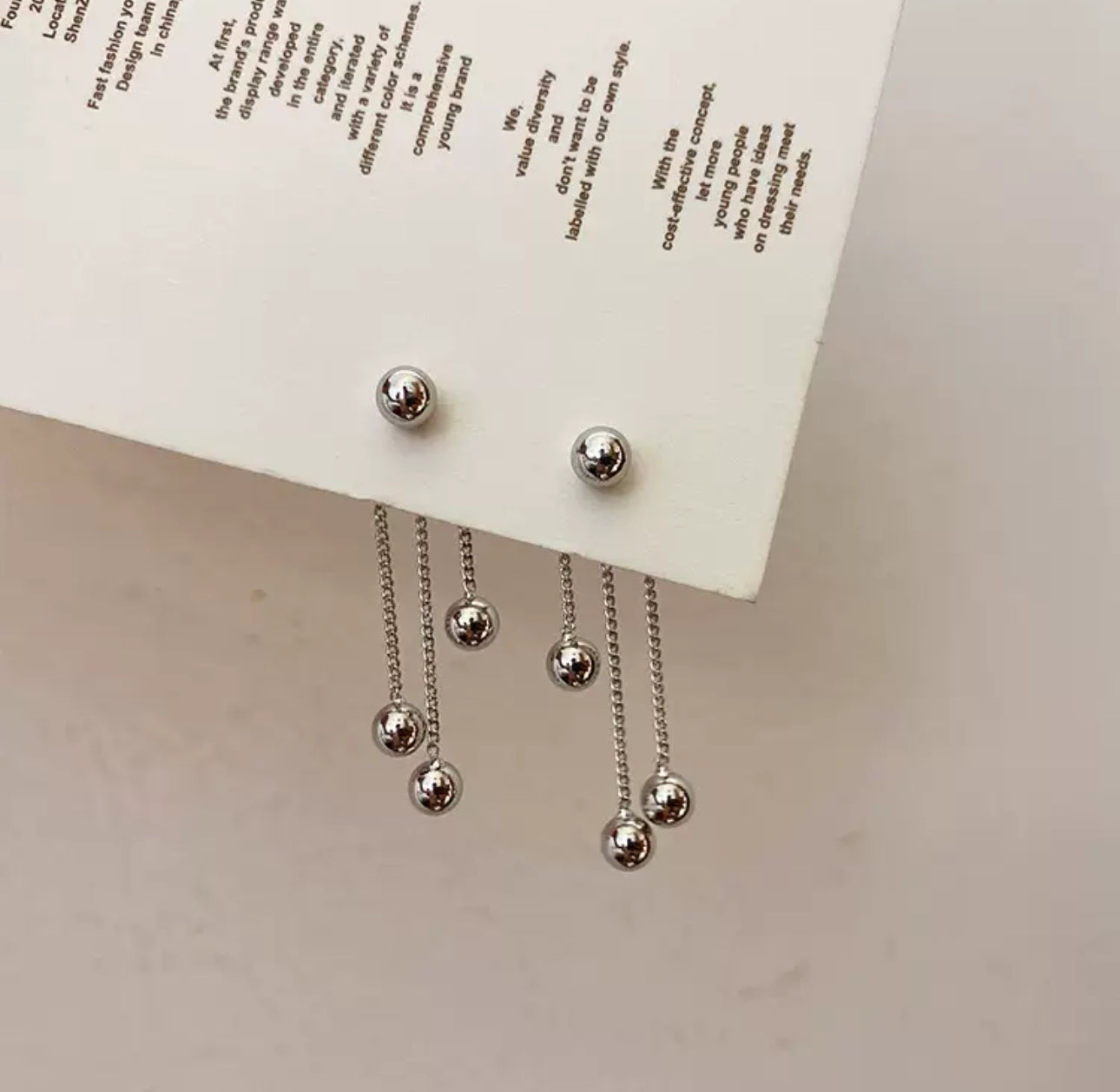 韓系不規則流蘇耳環