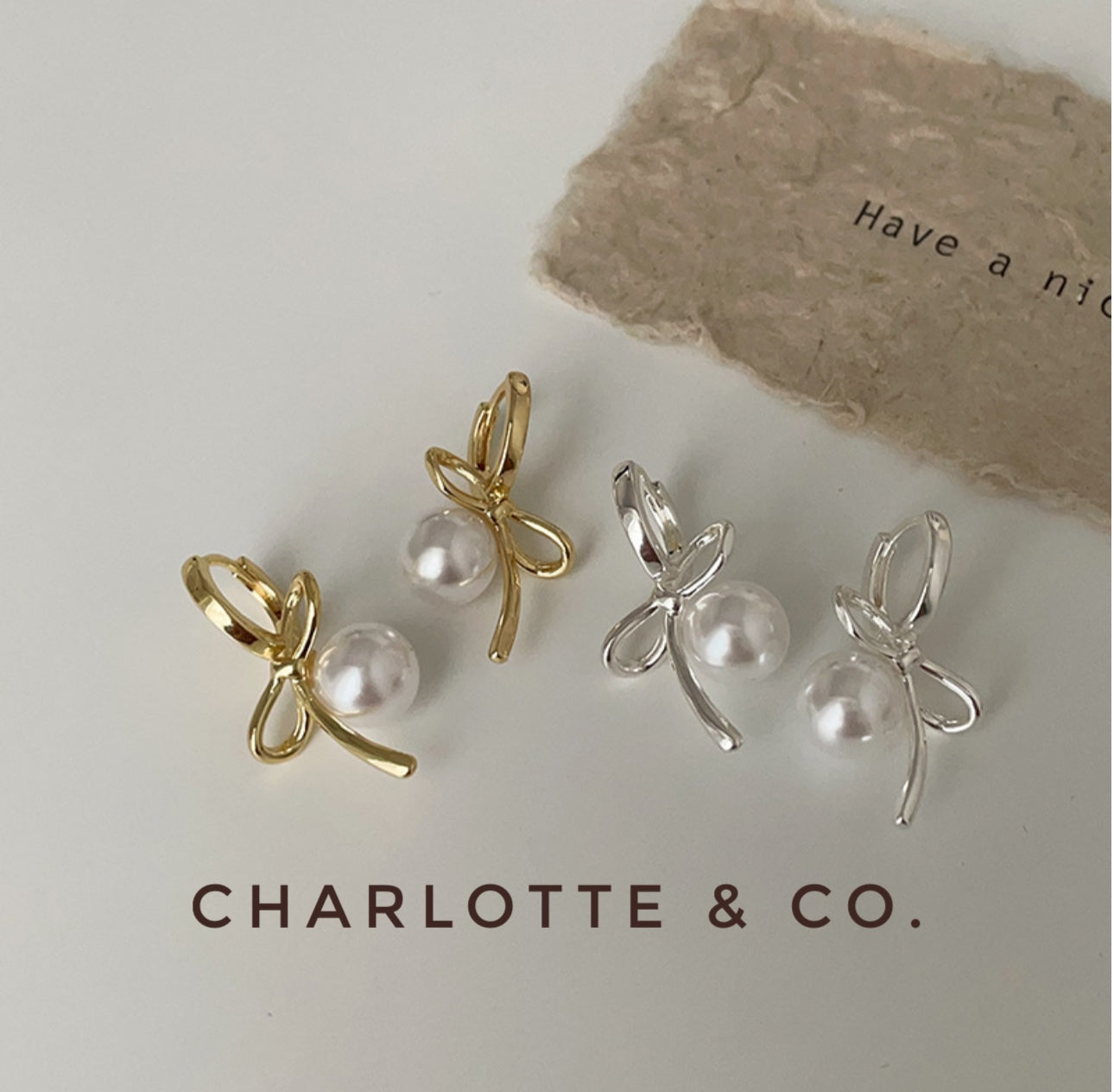 韓系芭蕾蝴結吊珠耳環