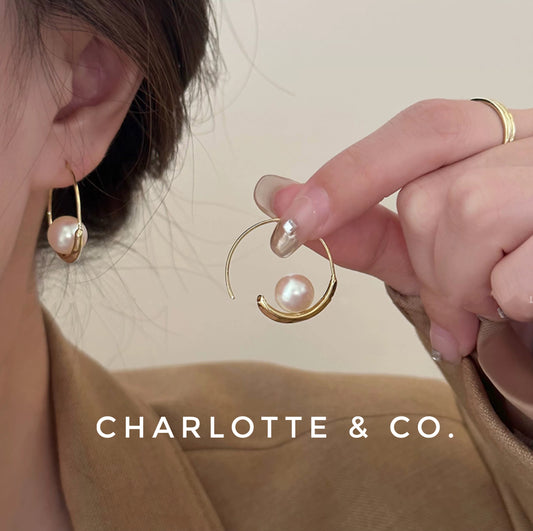 韓系圈中珠耳環