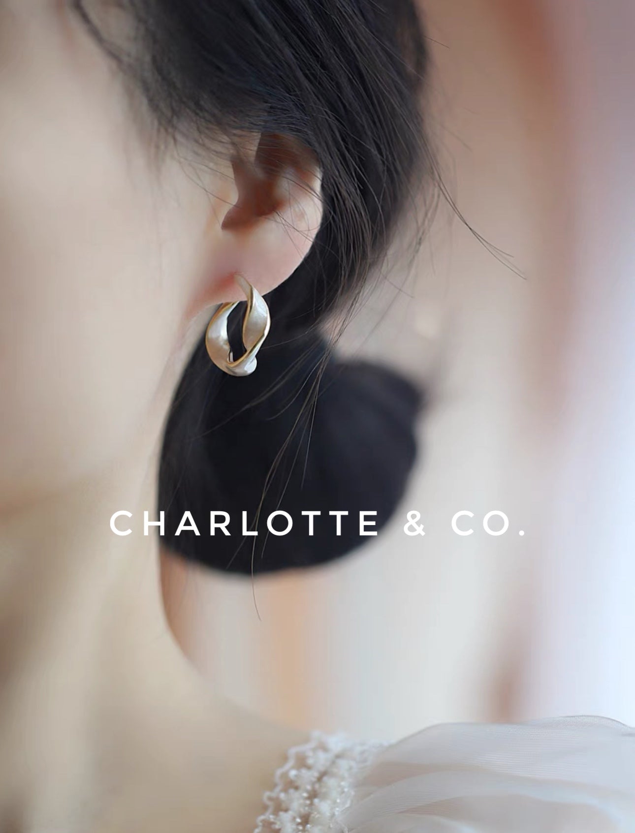 韓系扭紋圈圈耳環