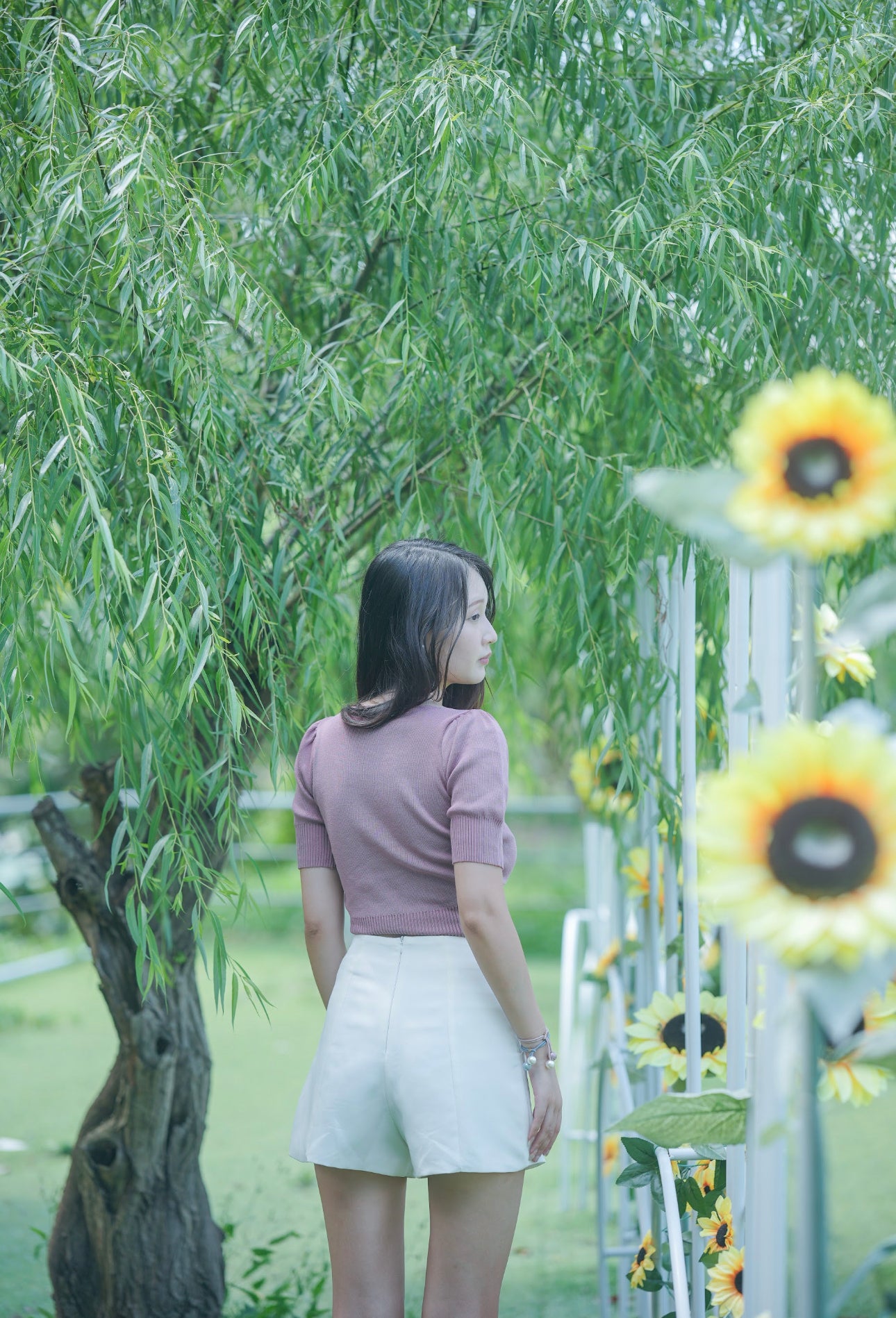 韓系鑽領水珠扣針織上衣 The Drill Collar Bead Button Knitted Top