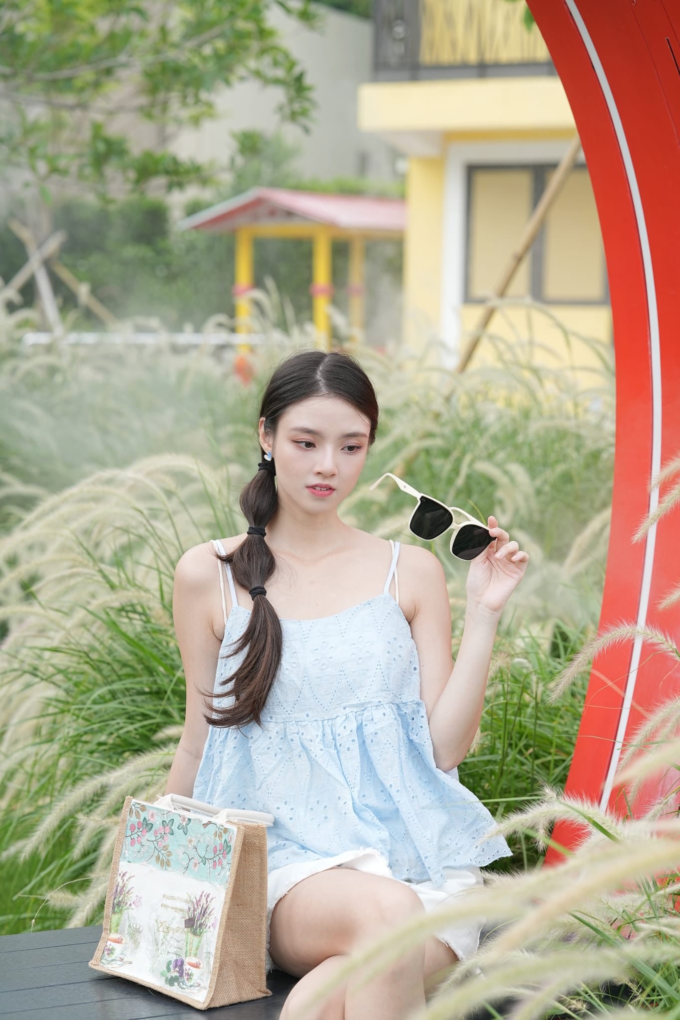 韓系吊帶通花背心（吊帶可調）