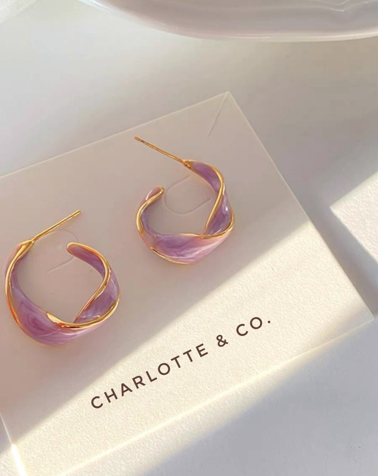 韓系扭紋圈圈耳環