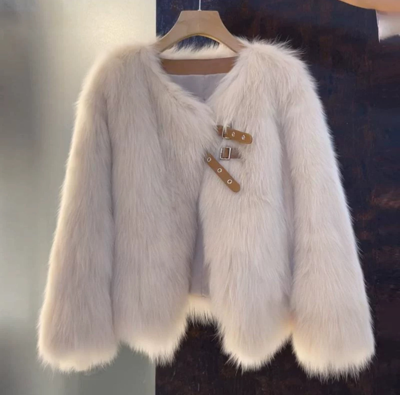 韓系純色高領細針織上衣/毛毛褸/皮裙