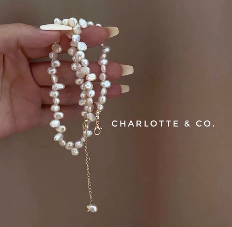 韓系天然淡水珠短項鏈