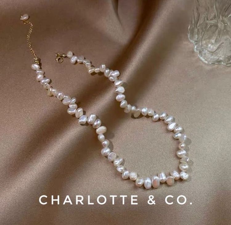 韓系天然淡水珠短項鏈