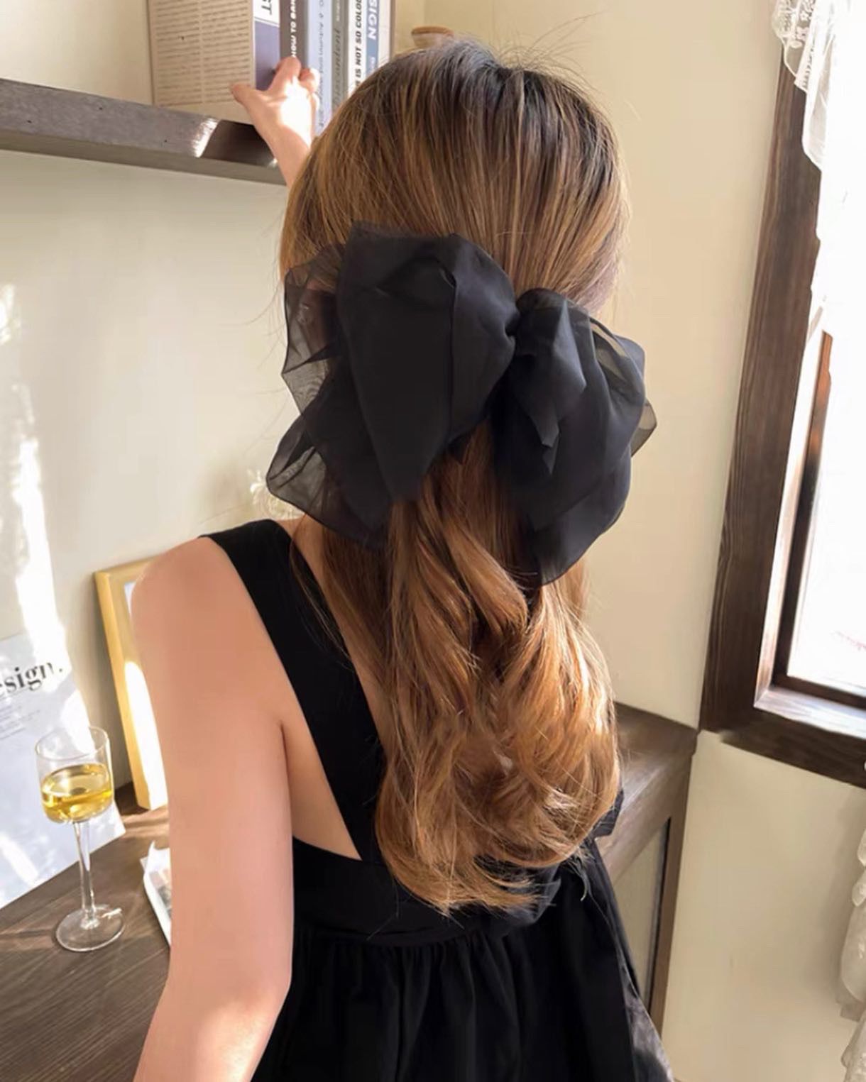 韓系大紗蝴蝶結夾