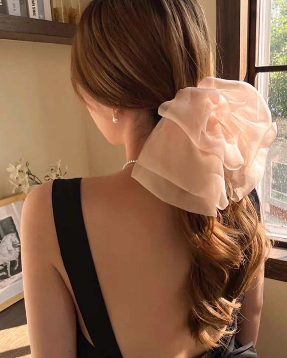 韓系大紗蝴蝶結夾