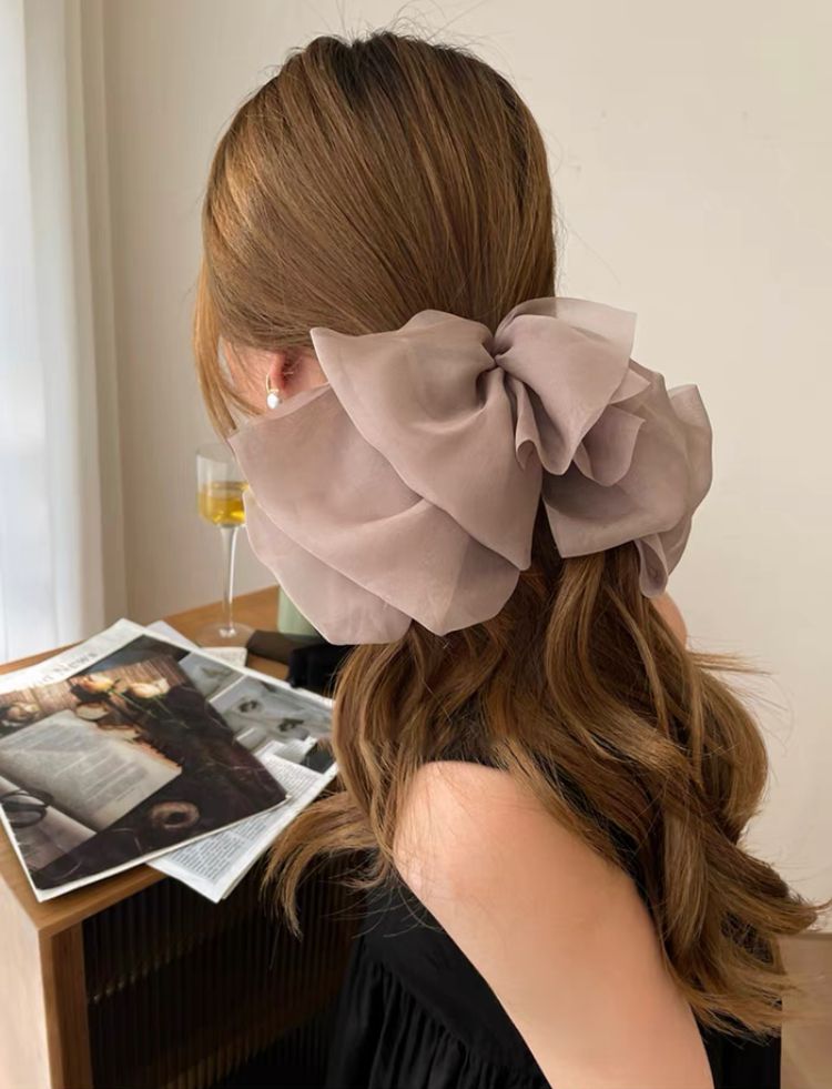 韓系大紗蝴蝶結夾