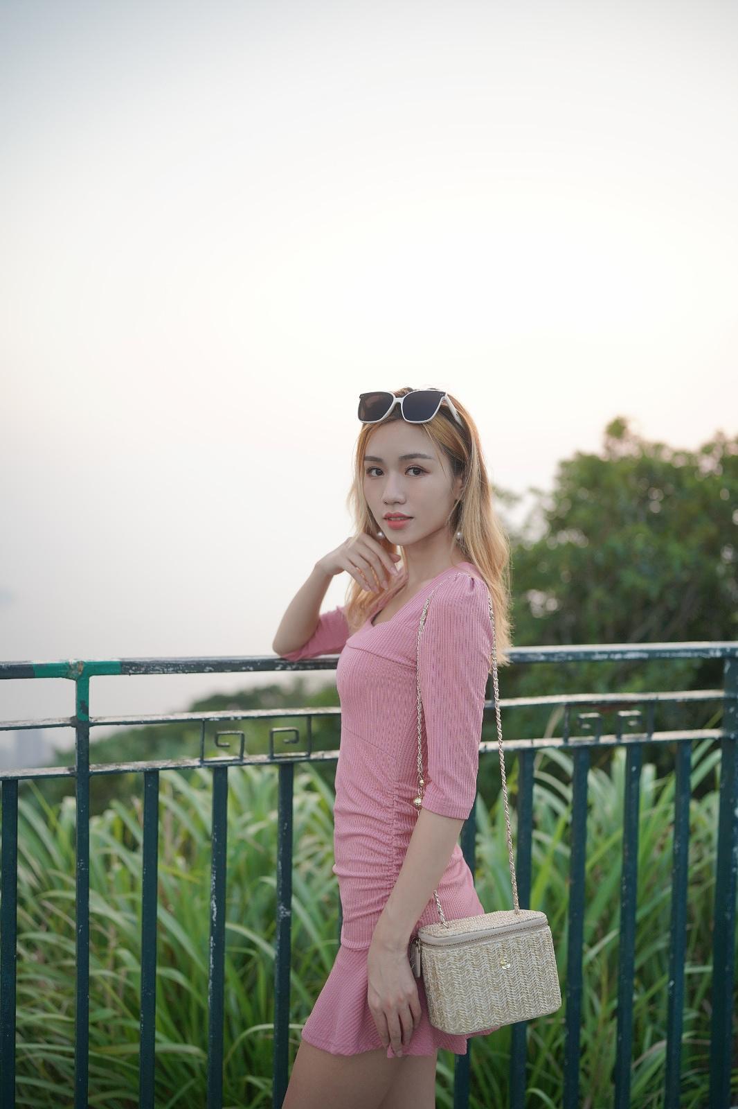 韓系方領荷邊連身裙