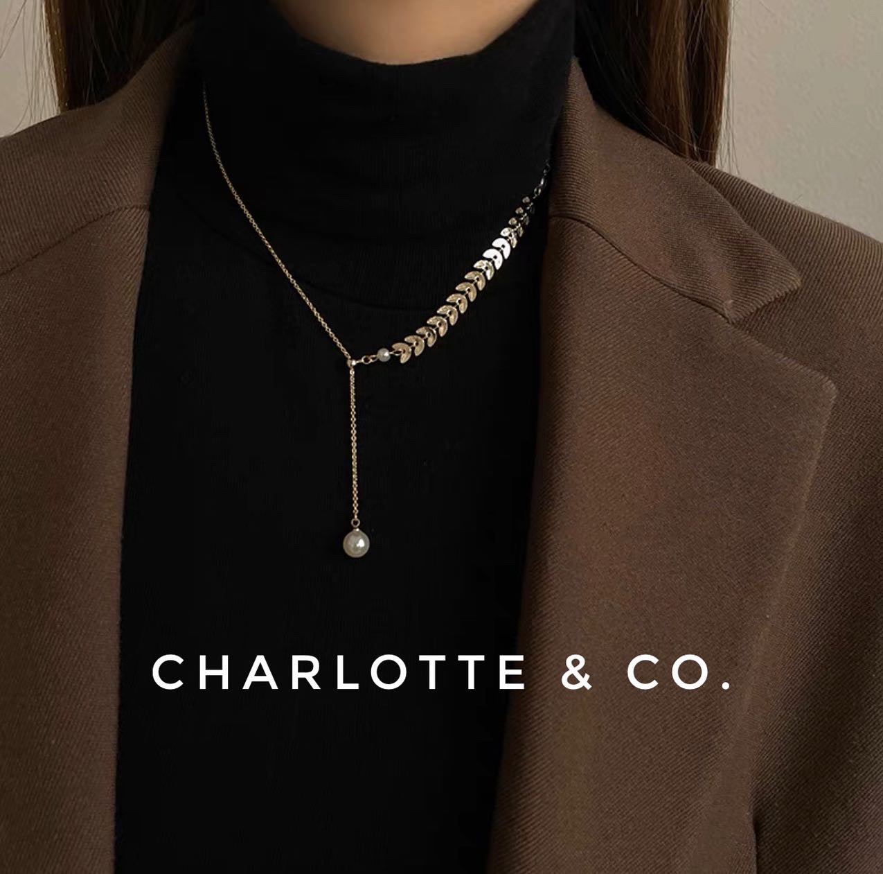 韓系麥穗吊珠項鏈