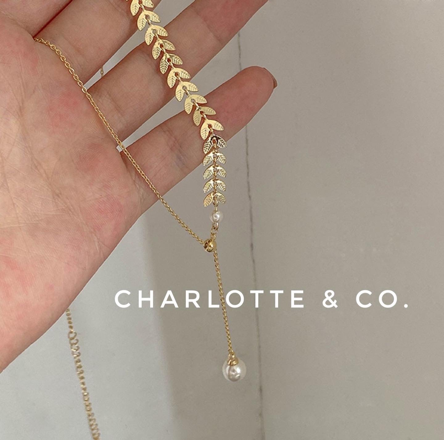 韓系麥穗吊珠項鏈