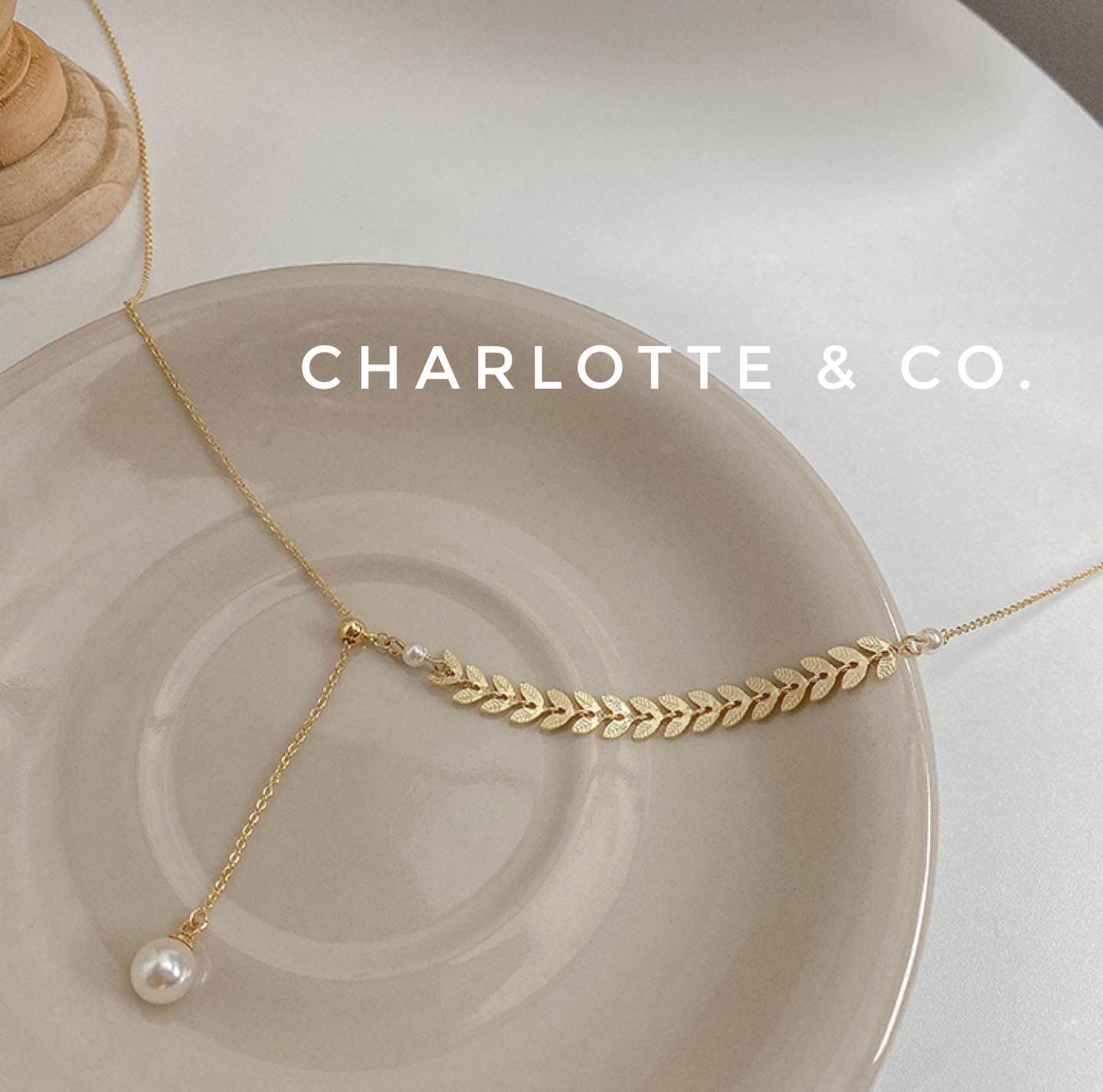 韓系麥穗吊珠項鏈